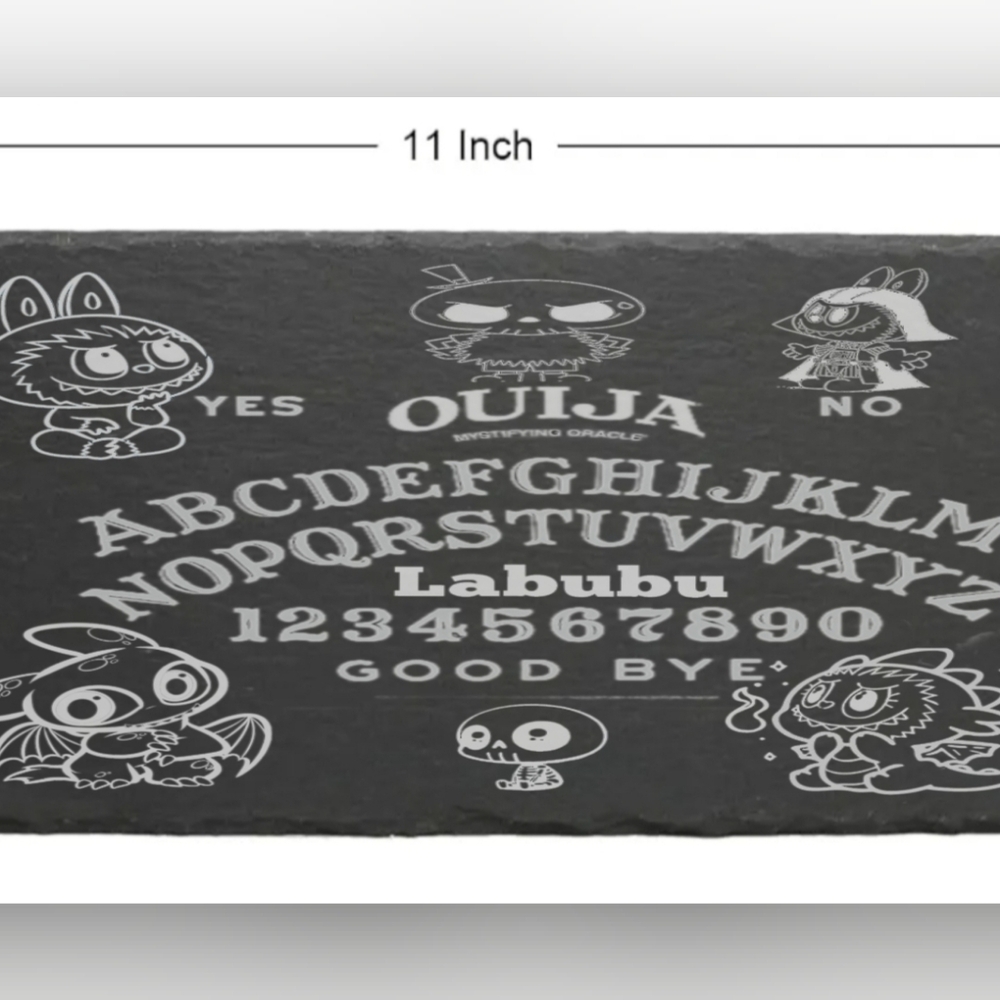 Labubu Ouija Board Design Slate Slab